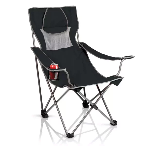 Portable Folding Chair – Lightweight Outdoor Seat with Armrests, Cup Holder & Carry Bag