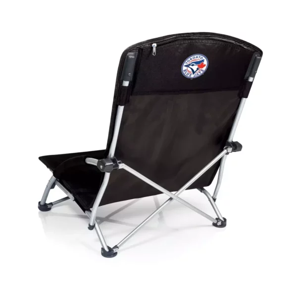 Portable Beach Chair – Low-Seat Foldable Design with Carry Bag, Headrest & Zipper Pocket