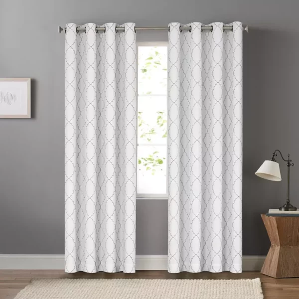 2-Pack Embroidered Blackout Curtains – Room Darkening & Elegant Design