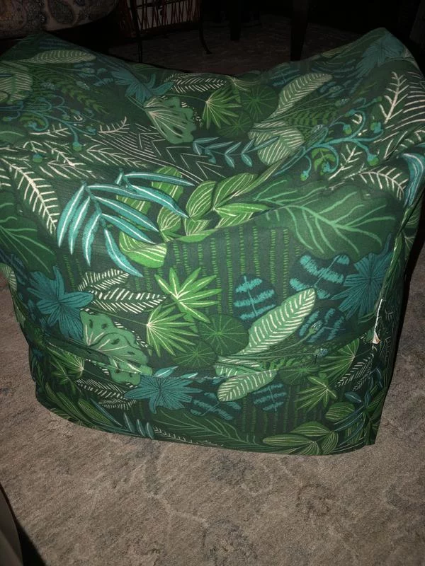 Indoor/Outdoor Square Pouf – Versatile Ottoman or Footrest for Patio & Living Room photo review