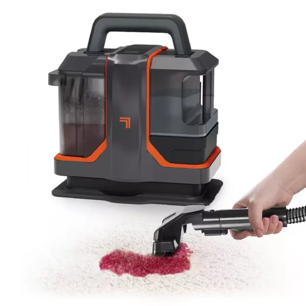 Cordless Portable Stain Cleaner & Spot Vacuum - Fast Removal of Spills and Stains on Carpet & Upholstery - Lightweight, Rechargeable Handheld Design