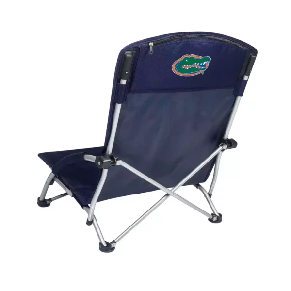 Portable Beach Chair – Low-Seat Foldable Design with Carry Bag, Headrest & Zipper Pocket (Florida Gators edition)