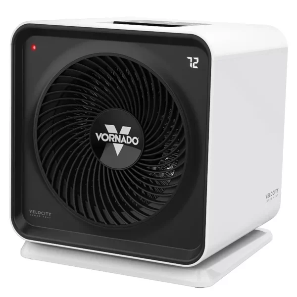 Velocity Cube 5S Style Whole Room Vortex Heater with Swivel Base - Fast, Even Heat Distribution & Personal Heat Settings - Safe, Compact Design for Home and Office
