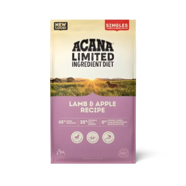 Dog Food Limited Ingredient Lamb and Apple Grain Free High Protein Blend 22.5 lb