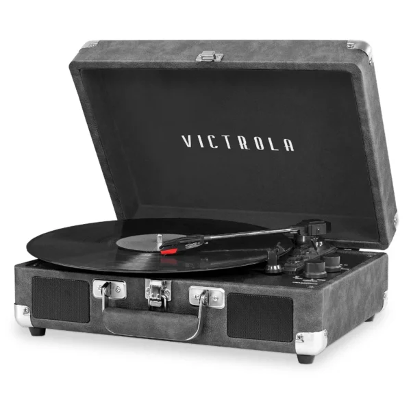 Victrola Journey Bluetooth Suitcase Record Player with 3-Speed Turntable, Portable Vinyl Player