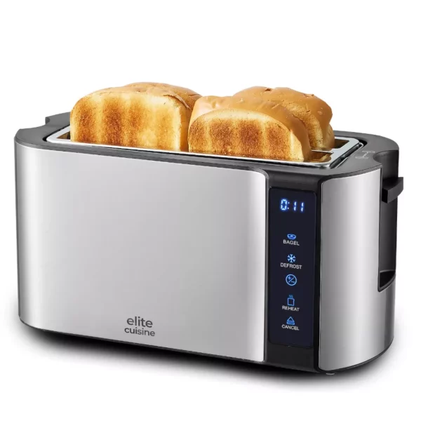 4-Slice Stainless-Steel Long Slot Toaster