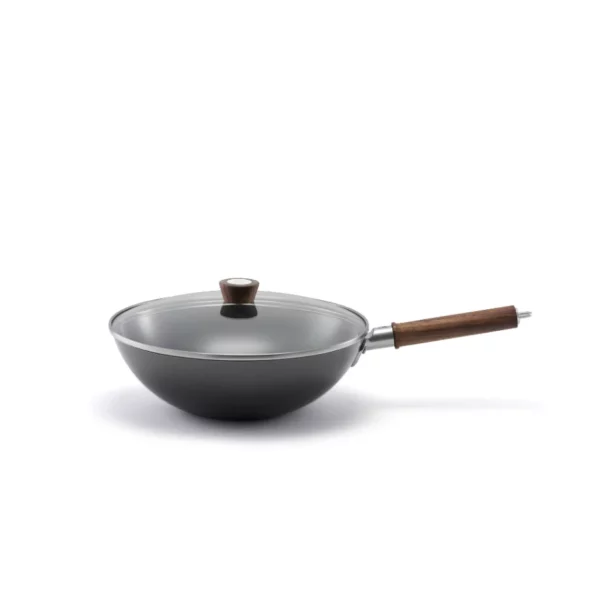 ZWILLING Dragon 12-Inch Carbon Steel Wok with Lid, Black Matte