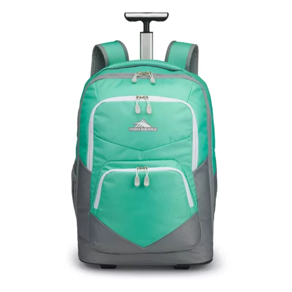 High Sierra Freewheel Pro Backpack, Wheeled Carry-On Laptop Backpack, Aquamarine