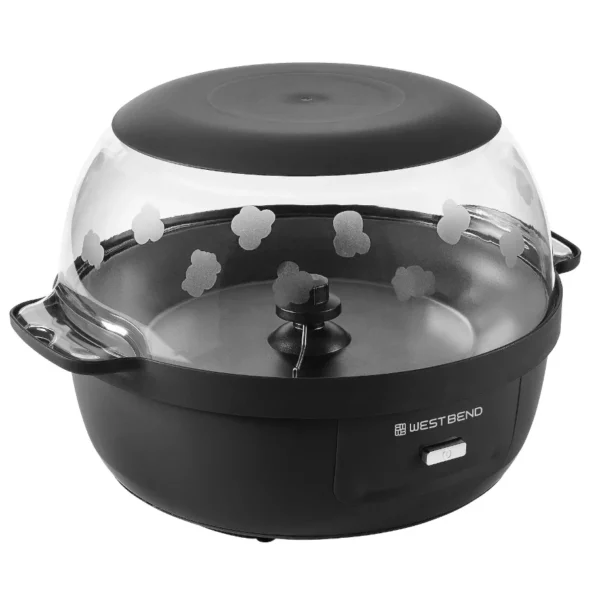 West Bend Stir Crazy 6-Qt Electric Popcorn Maker, Automatic Stirring Popcorn Machine