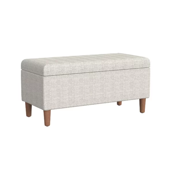 HomePop Malmo Storage Bench, Upholstered Entryway Storage Bench