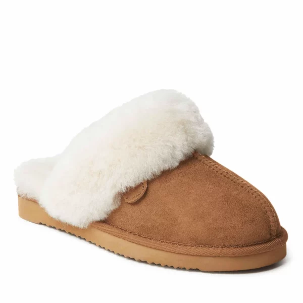 Women's Fireside Sydney Shearling Fur Indoor/Outdoor Scuff Slipper With Wide Widths