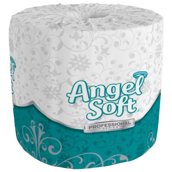 Angel Soft Professional Series Recycled Toilet Paper, 2-Ply, White, 450 Sheets/Roll, 40 Rolls/Case - Eco-Friendly Bulk Bathroom Tissue