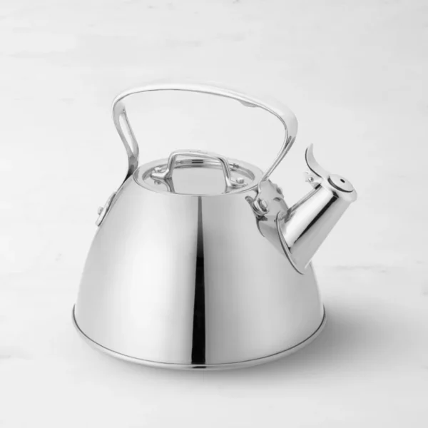 All-Clad Stainless-Steel Tea Kettle - Premium 2-Qt. Induction-Compatible Polished Kettle with Whistle