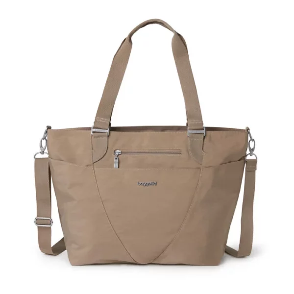 Baggallini Avenue Convertible Tote Bag - Water-Resistant Nylon, Fits 13" Laptop, Removable Crossbody Strap & Multiple Pockets for Everyday Versatility