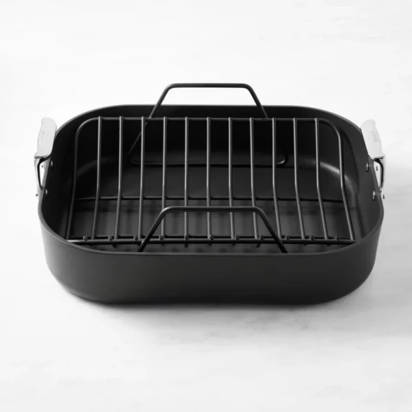 All-Clad NS Pro™ Nonstick Roaster with Rack - Premium Ceramic-Reinforced Nonstick Roasting Pan for Turkey & Roasts