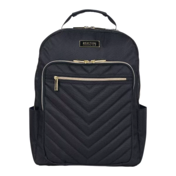 Kenneth Cole Reaction Chelsea Chevron 15" Laptop Backpack - Quilted Stylish Design, Padded 15" Laptop & Tablet Pockets, Lifetime Warranty