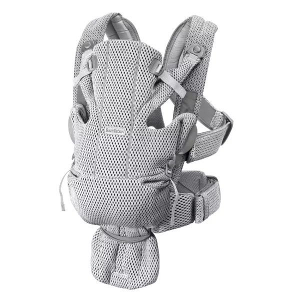 BabyBjörn Baby Carrier Free - 3D Mesh, Gray: Lightweight, Airy Mesh Design with Back Support & Waist Belt for Newborn to 15 Months