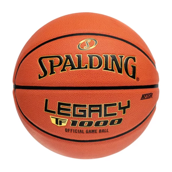 Spalding TF-1000 Legacy Official Basketball Microfiber Composite Leather Indoor NFHS Approved with Cushioned Carcass and Butyl Bladder for Superior Performance