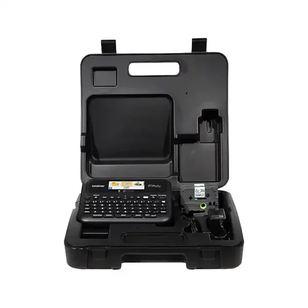 Brother P-touch Portable Label Maker PT-D610BTVP, Black - Bluetooth Connectivity, QWERTY Keyboard, Auto Cutter, 180x360 dpi High-Res Printing, 1" Labels - Professional Organization Tool with Carry Case