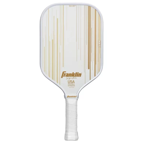 Franklin Signature Pro 13mm Pickleball Paddle 16.5 x 7.5 Inch MaxGrit Surface USAPA Certified with Polypropylene Core for Maximum Spin and Control