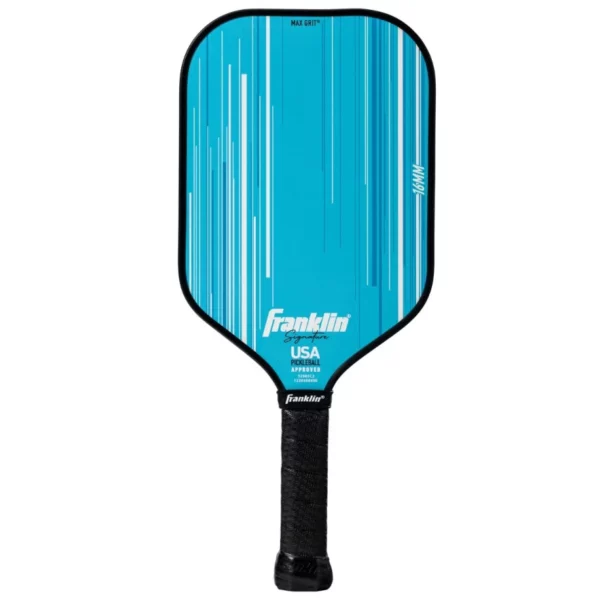 Franklin Signature Pro 16mm Pickleball Paddle 16.5 x 7.3 Inch MaxGrit Surface USAPA Certified with Polypropylene Core for Maximum Spin and Control