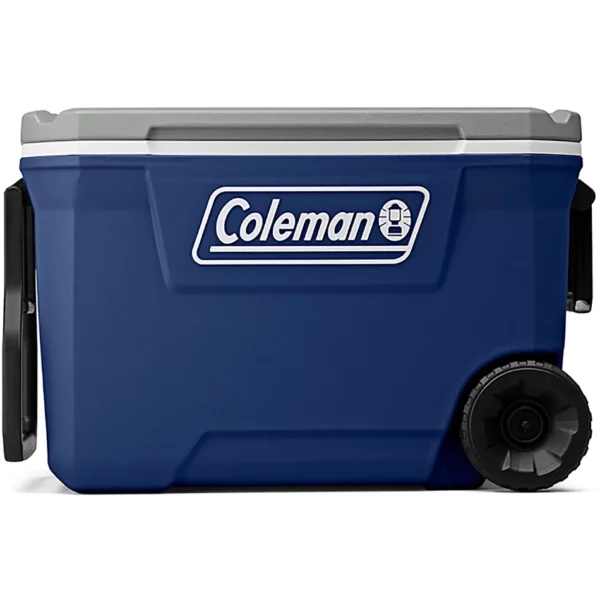 Coleman 316 Series 62 qt Wheeled Hard Cooler - 5-Day Ice Retention Wheeled Cooler with Have-A-Seat Lid & Heavy-Duty Wheels