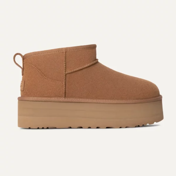 UGG Womens Classic Ultra Mini Platform Boots Suede Upper with 17mm UGGplush Lining 2 Inch Platform and Sugarcane EVA Outsole for Elevated Casual Comfort