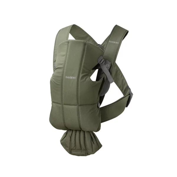 BabyBjorn Mini Woven Baby Carrier - Soft & Easy Newborn Carrier for Babies 7-24 lbs with Facing In/Out Options