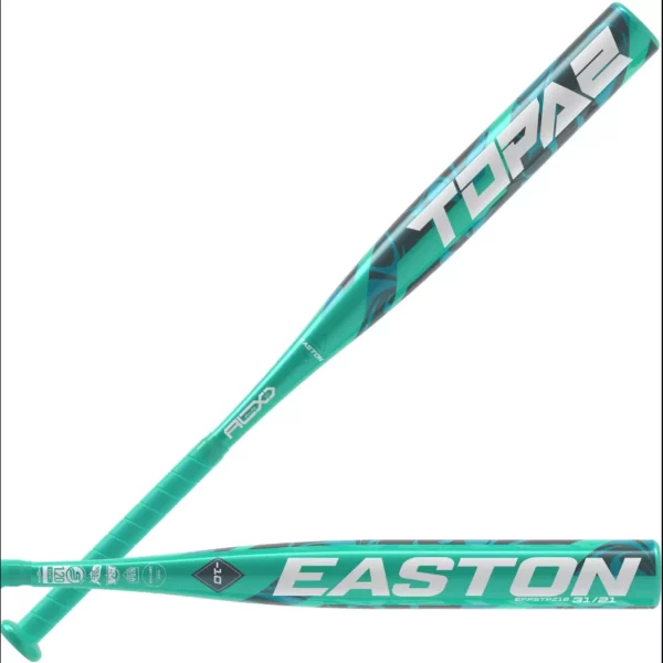 Easton Topaz Fastpitch Bat 2025 2 1/4 Inch Barrel -10 Drop One Piece Alloy Womens Youth Fastpitch Softball Bat with ALX50 Technology