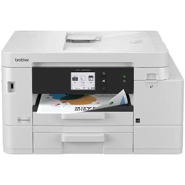 Brother INKvestment MFC-J4555DW Wireless Color All-In-One Inkjet Printer - Print, Copy, Scan & Fax with High-Yield Ink Included