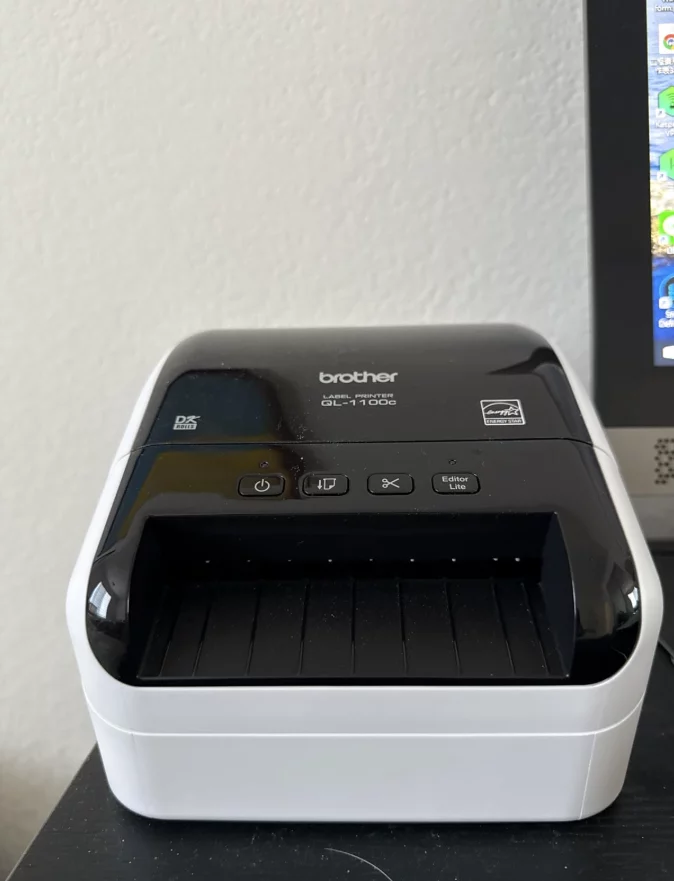 Brother Desktop QL-1100 Wide Format Label Printer - 4" Wide Shipping Labels, Auto Crop for Barcodes, 69 Labels/Min & Plug & Label for Fast Business Use photo review