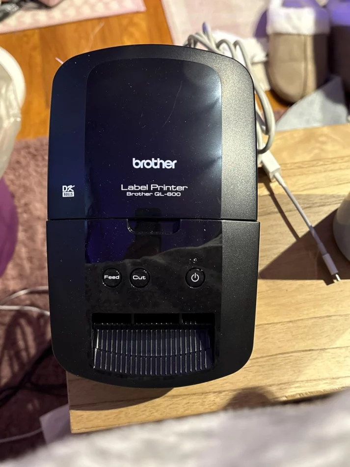 Brother QL-600 Desktop Thermal Label Printer - 2.4" Wide Labels, 44 Labels/Min, Auto Cutter & High-Res 300x600 dpi for Home & Office Labeling photo review