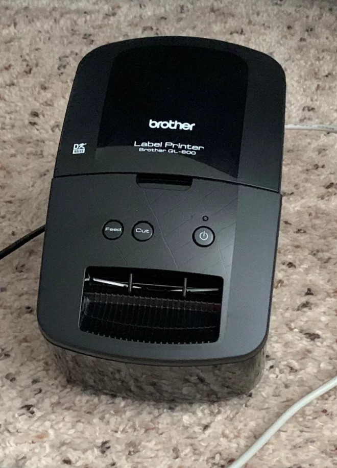 Brother QL-600 Desktop Thermal Label Printer - 2.4" Wide Labels, 44 Labels/Min, Auto Cutter & High-Res 300x600 dpi for Home & Office Labeling photo review