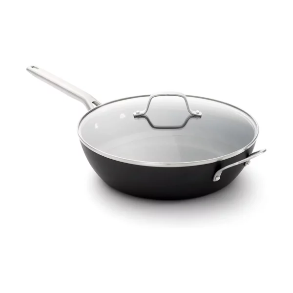 Calphalon Hard-Anodized Nonstick 12-Inch Jumbo Frying Pan with Lid Large Skillet