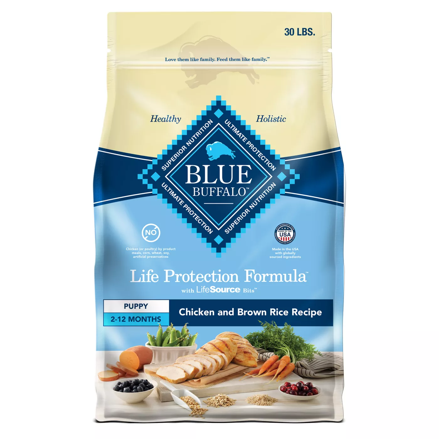 Blue Buffalo Life Protection Formula Chicken & Brown Rice Puppy Dry Food with DHA and ARA 5066971