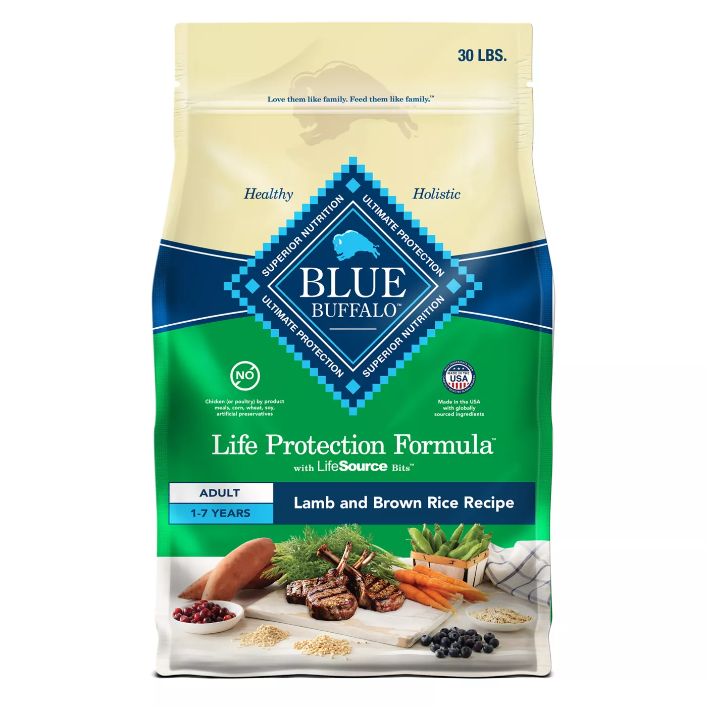 Blue Buffalo Life Protection Formula Lamb & Brown Rice Adult Dry Dog Food 5079775