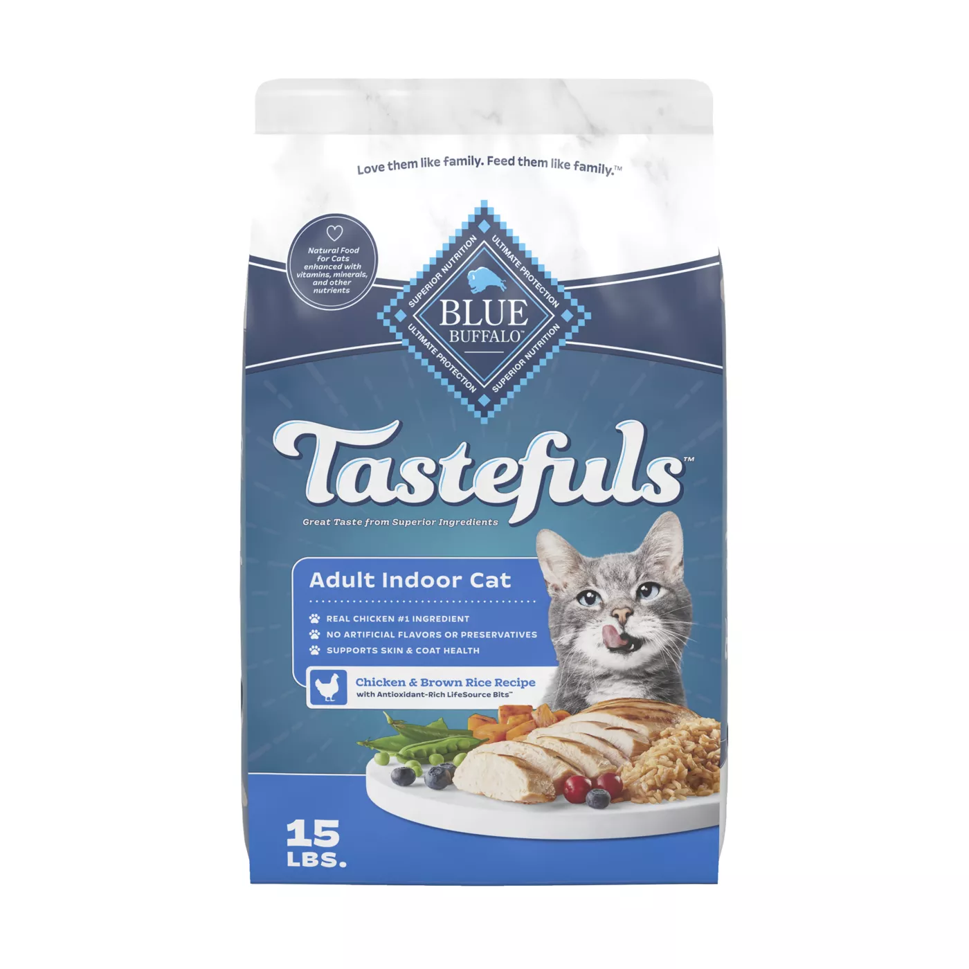 Blue Buffalo Tastefuls Adult Indoor Cat Dry Food - Natural, Chicken & Brown Rice 5108707