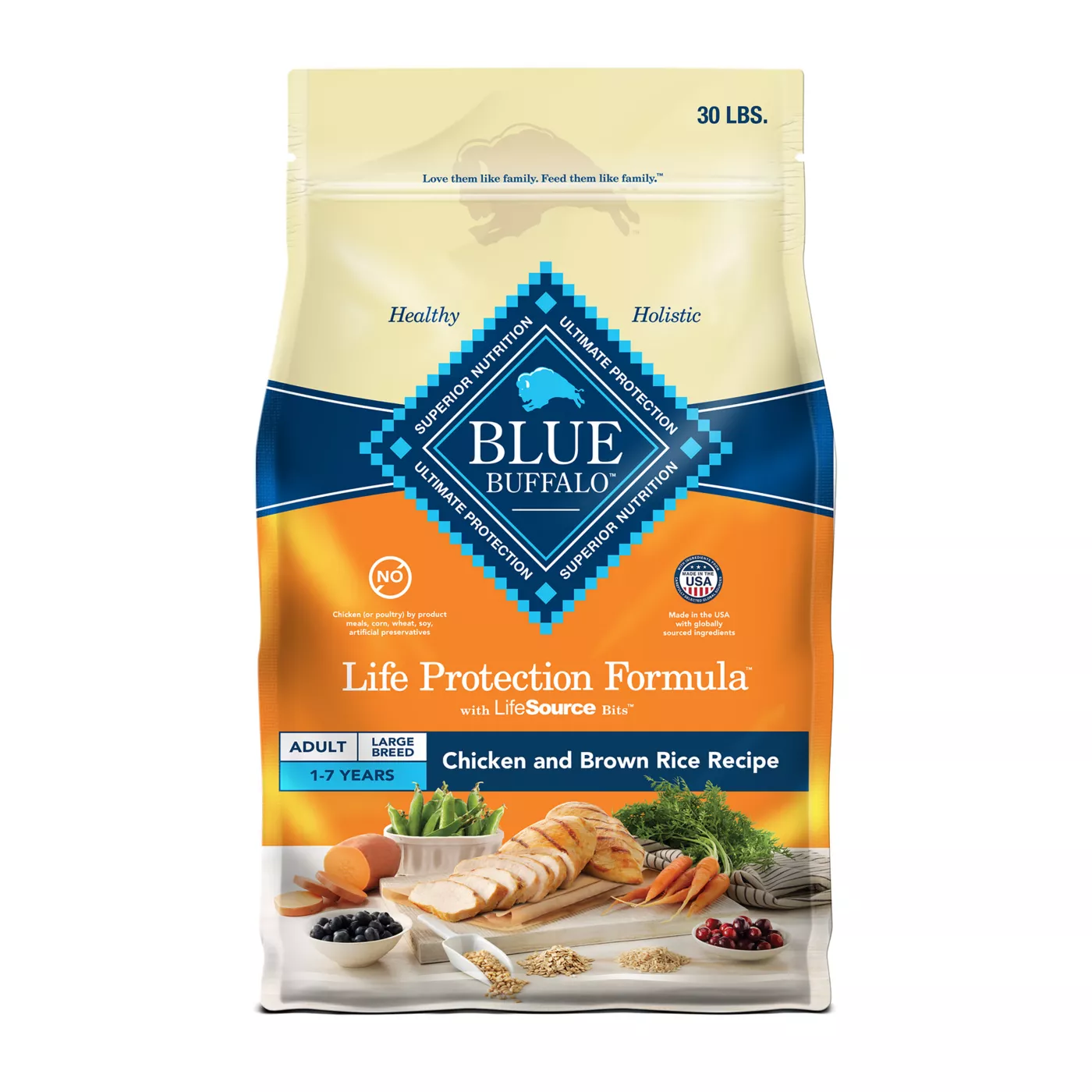 Blue Buffalo Life Protection Formula Large Breed Chicken & Brown Rice Adult Dry Dog Food 5108736