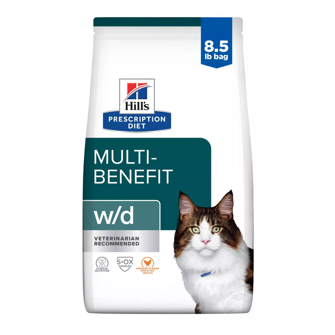Hill's Prescription Diet w/d Multi-Benefit Dry Cat Food - Digestive,Weight & Glucose Management 5111079
