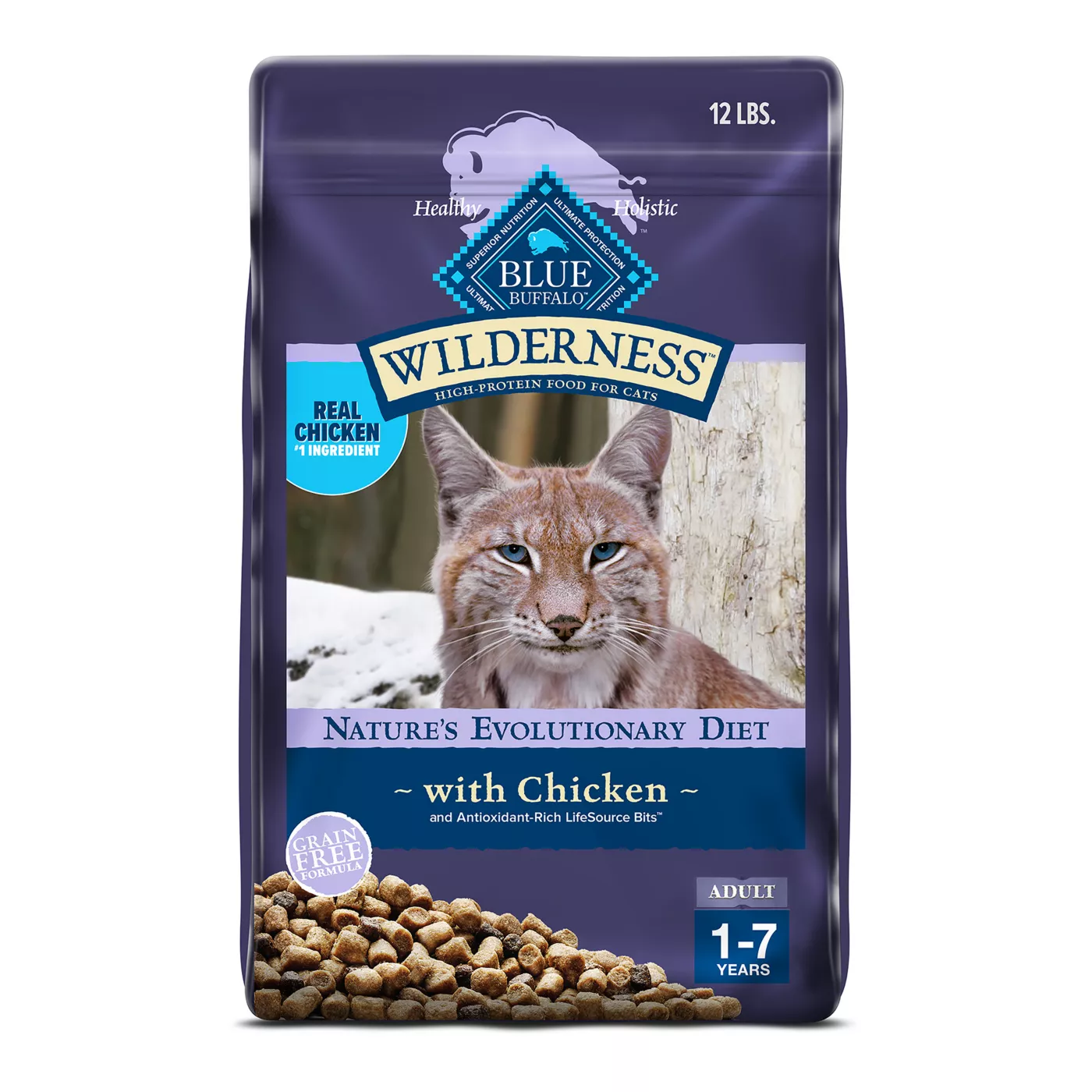 Blue Buffalo Wilderness Adult Dry Cat Food - Grain Free, Chicken 5127269