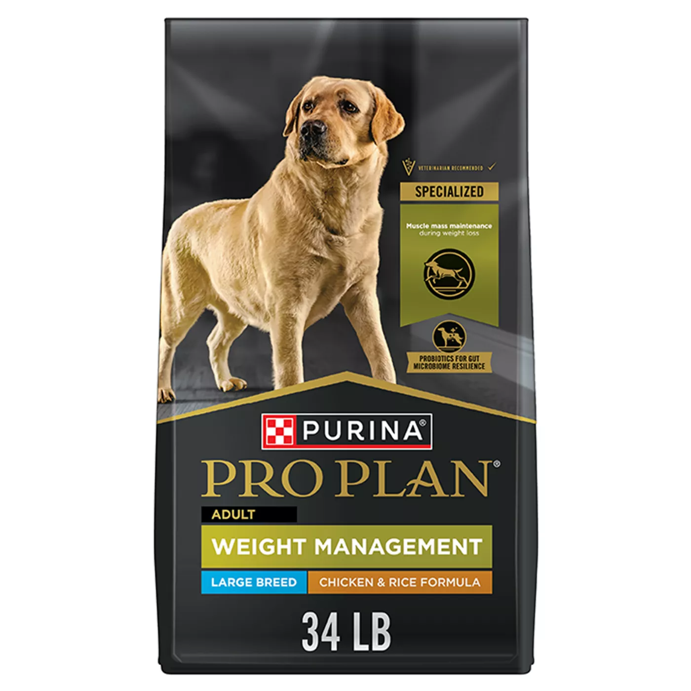 Purina Pro Plan Large Breed Weight Management Dry Dog Food, Chicken and Rice Formula 5148142
