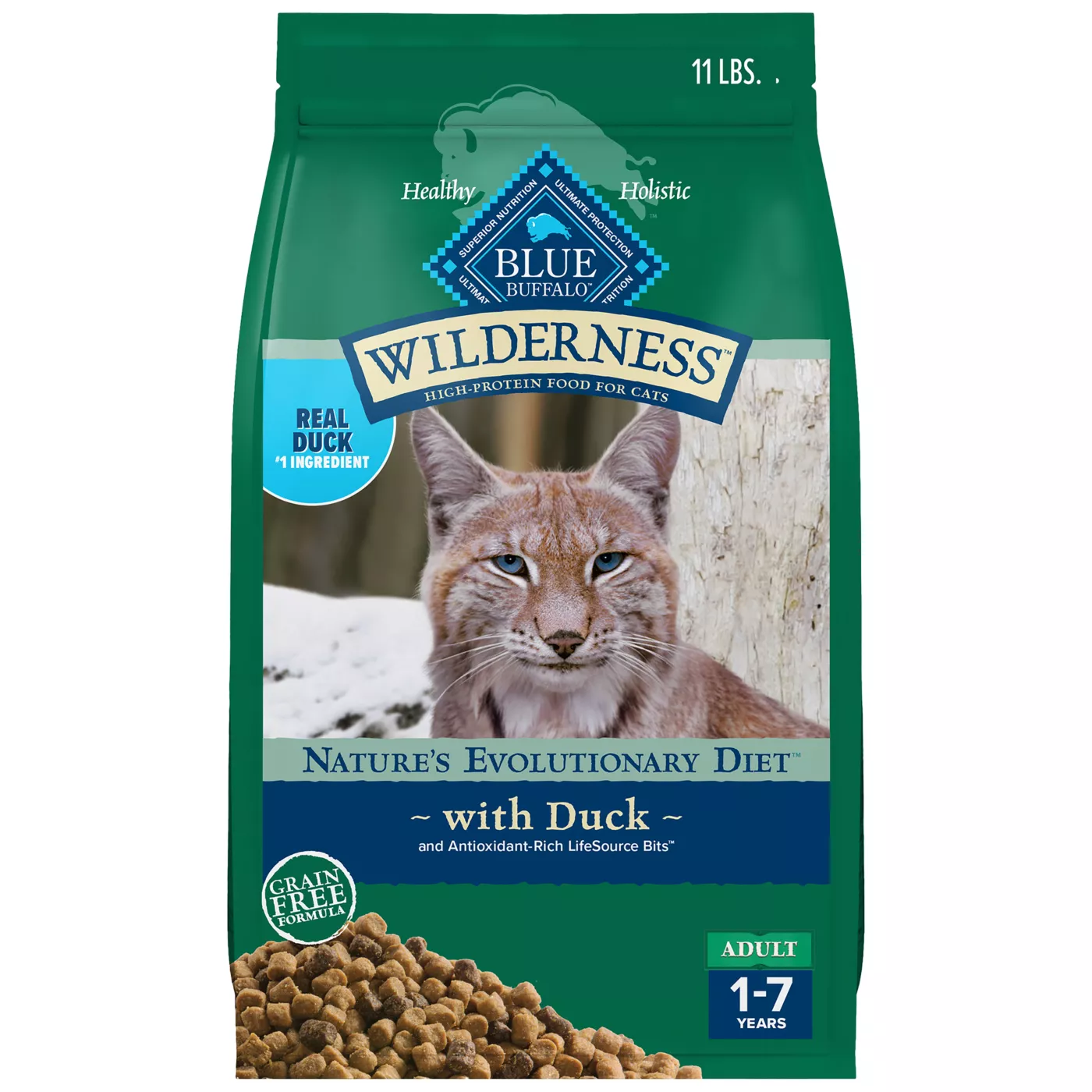 Blue Buffalo Wilderness Adult Dry Cat Food - Grain Free, Duck 5148526