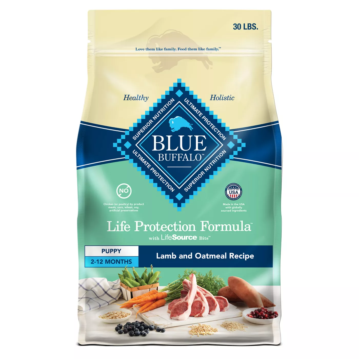 Blue Buffalo Life Protection Formula Lamb & Oatmeal Puppy Dry Food with DHA and ARA 5149893