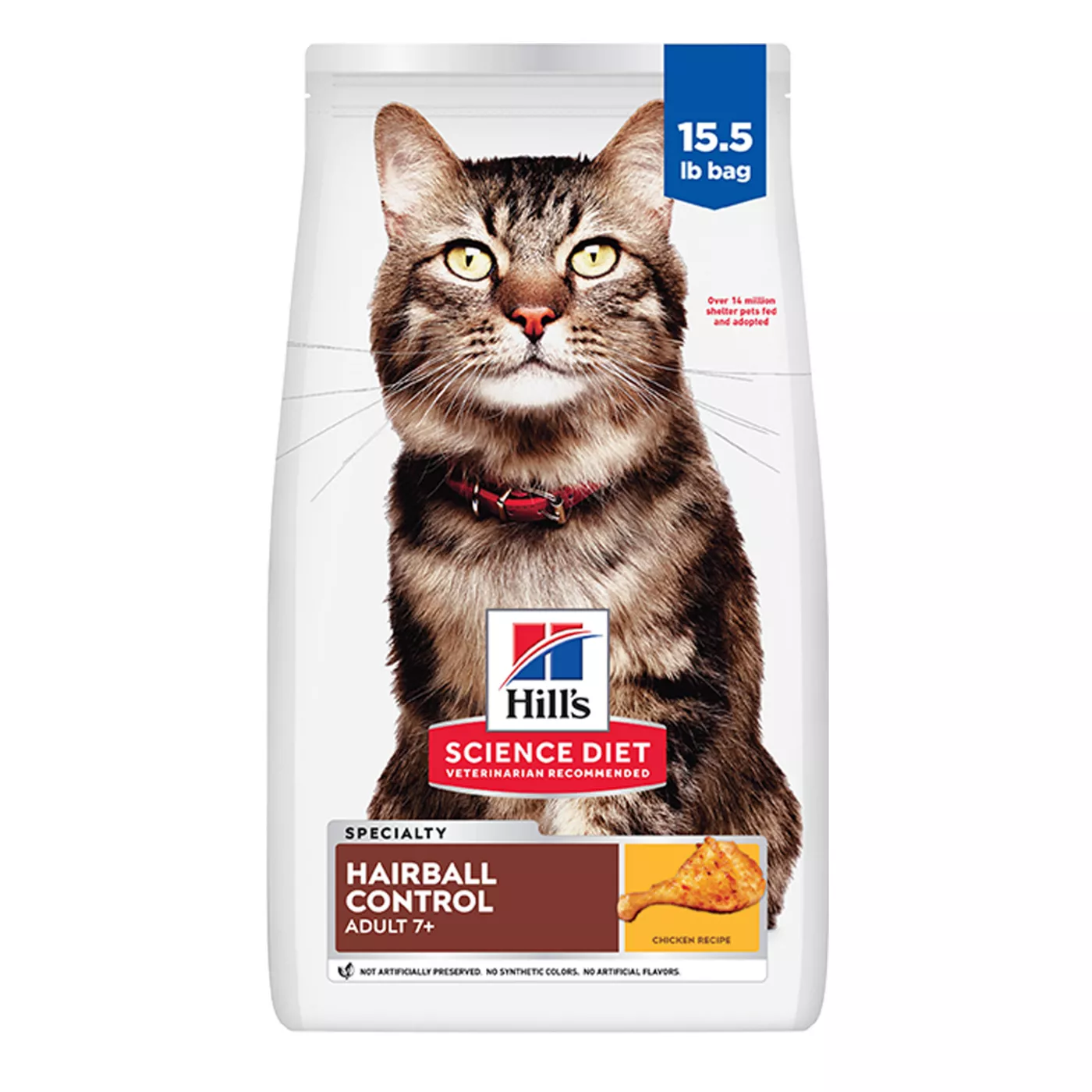 Hill's Science Diet Hairball Control Adult Senior 7+ Dry Cat Food - Chicken 5154818
