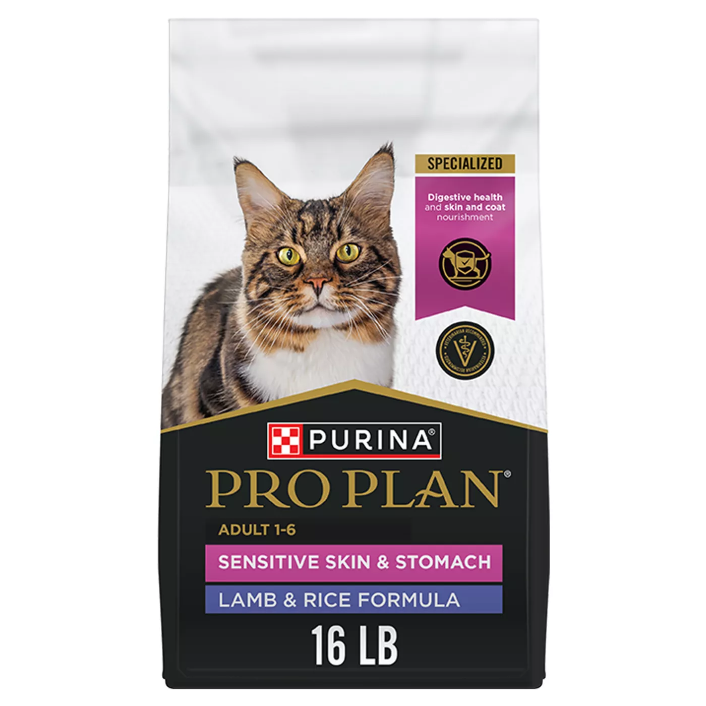 Purina Pro Plan Sensitive Skin & Stomach Adult Dry Cat Food - Lamb & Rice, With Probiotics 5164330