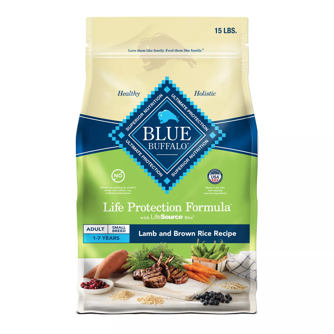 Blue Buffalo Life Protection Formula Small Breed Lamb & Brown Rice Adult Dry Dog Food 5173229