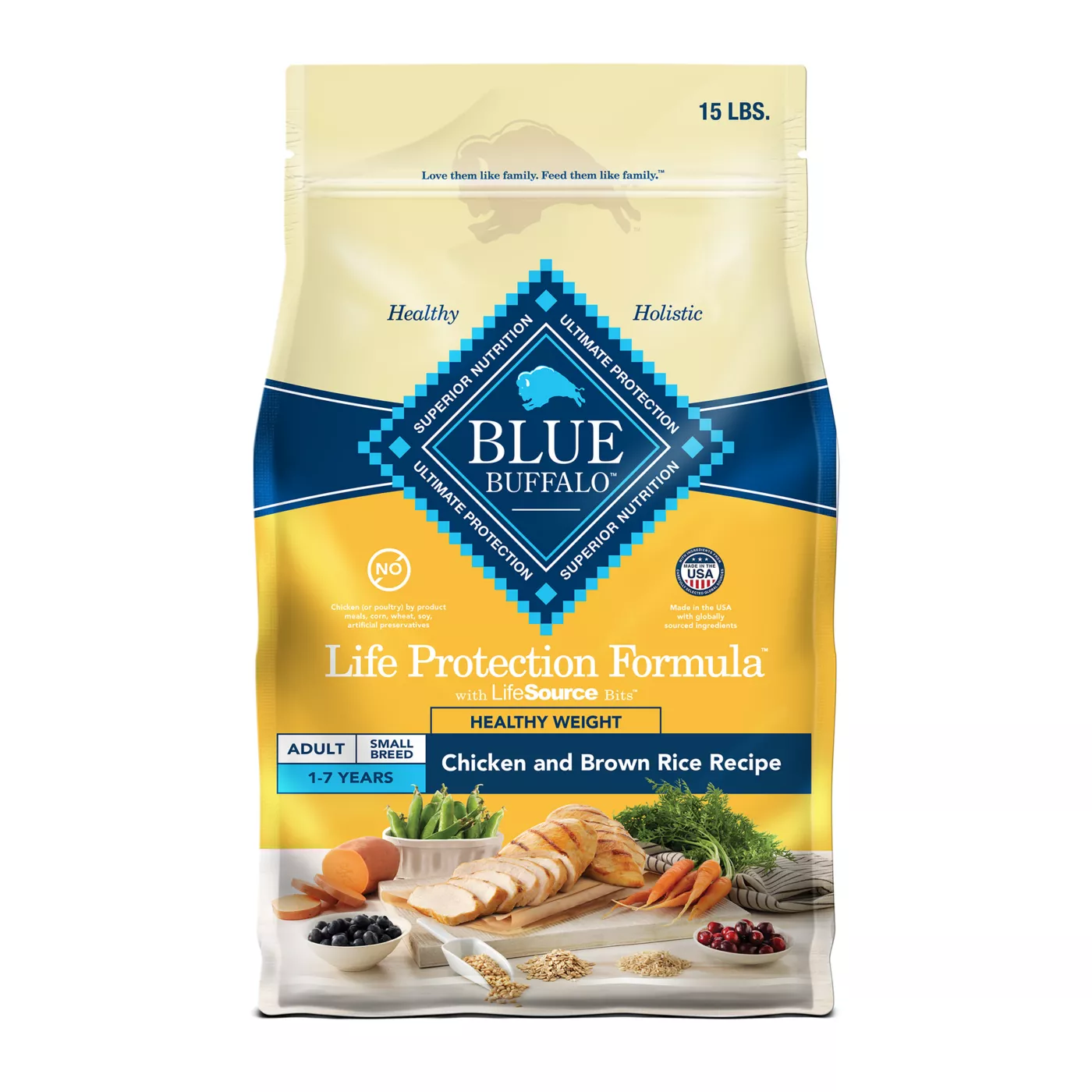 Blue Buffalo Life Protection Formula Healthy Weight Small Breed Chicken Adult Dry Dog Food 5173231