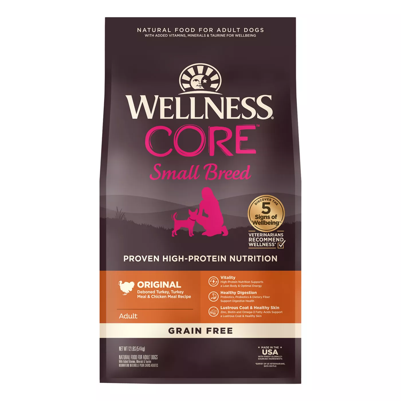 Wellness CORE Small Breed Adult Dry Dog Food - Natural, Grain Free, Original Formula 5180168