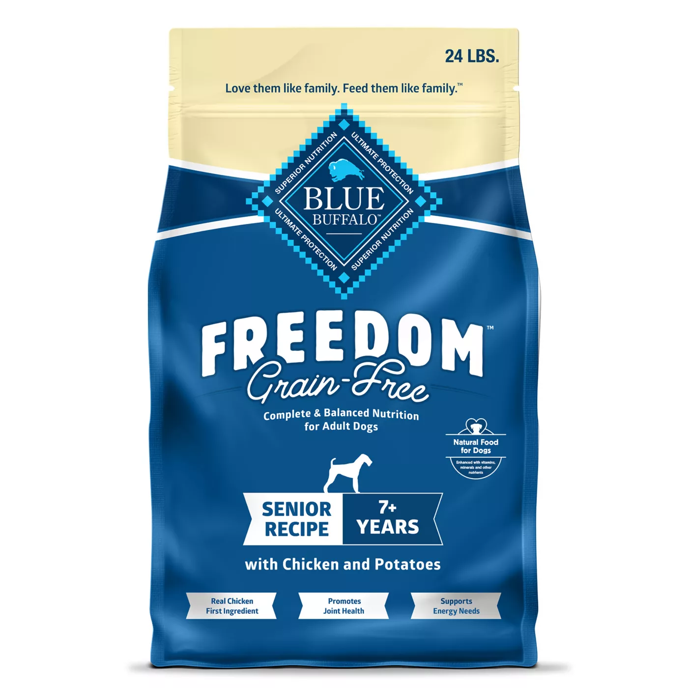 Blue Buffalo Freedom Grain Free, Chicken & Potatoes Senior Dry Dog Food 5209449