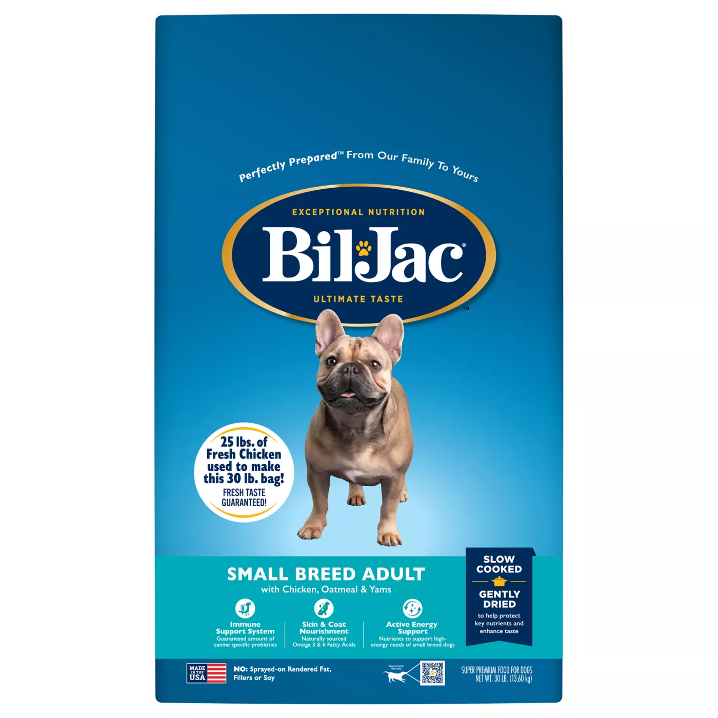 Bil-Jac Small Breed Adult Dry Dog Food - Chicken, Oatmeal & Yams 5210396